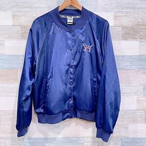 PINK Victoria's Secret Blue Bomber Jacket